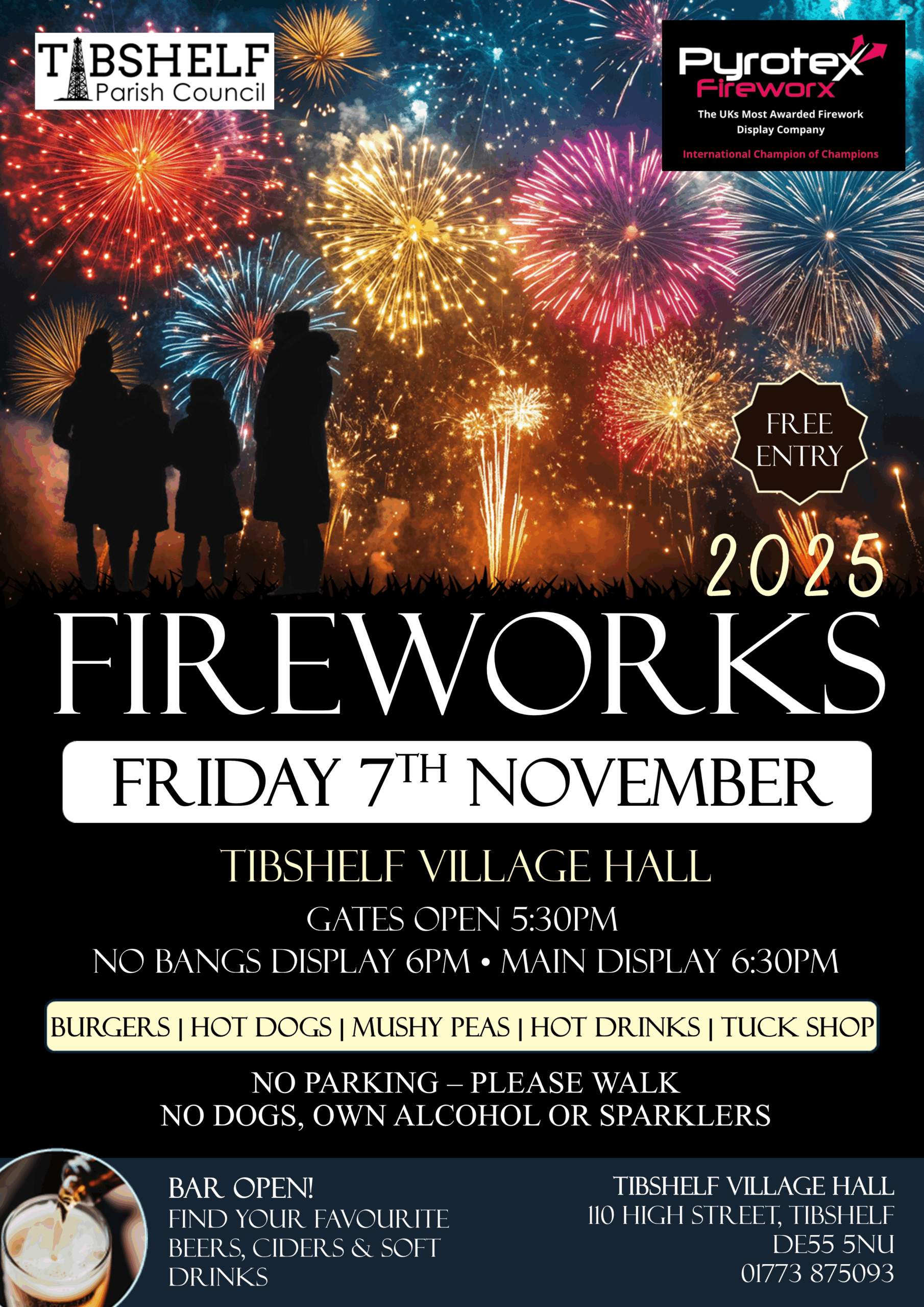 Fireworks Display - Friday 7th November - 5:30pm onwards