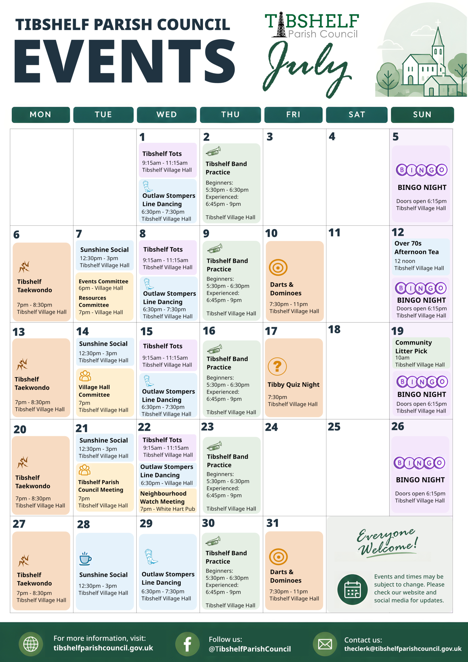 July Event Calendar
