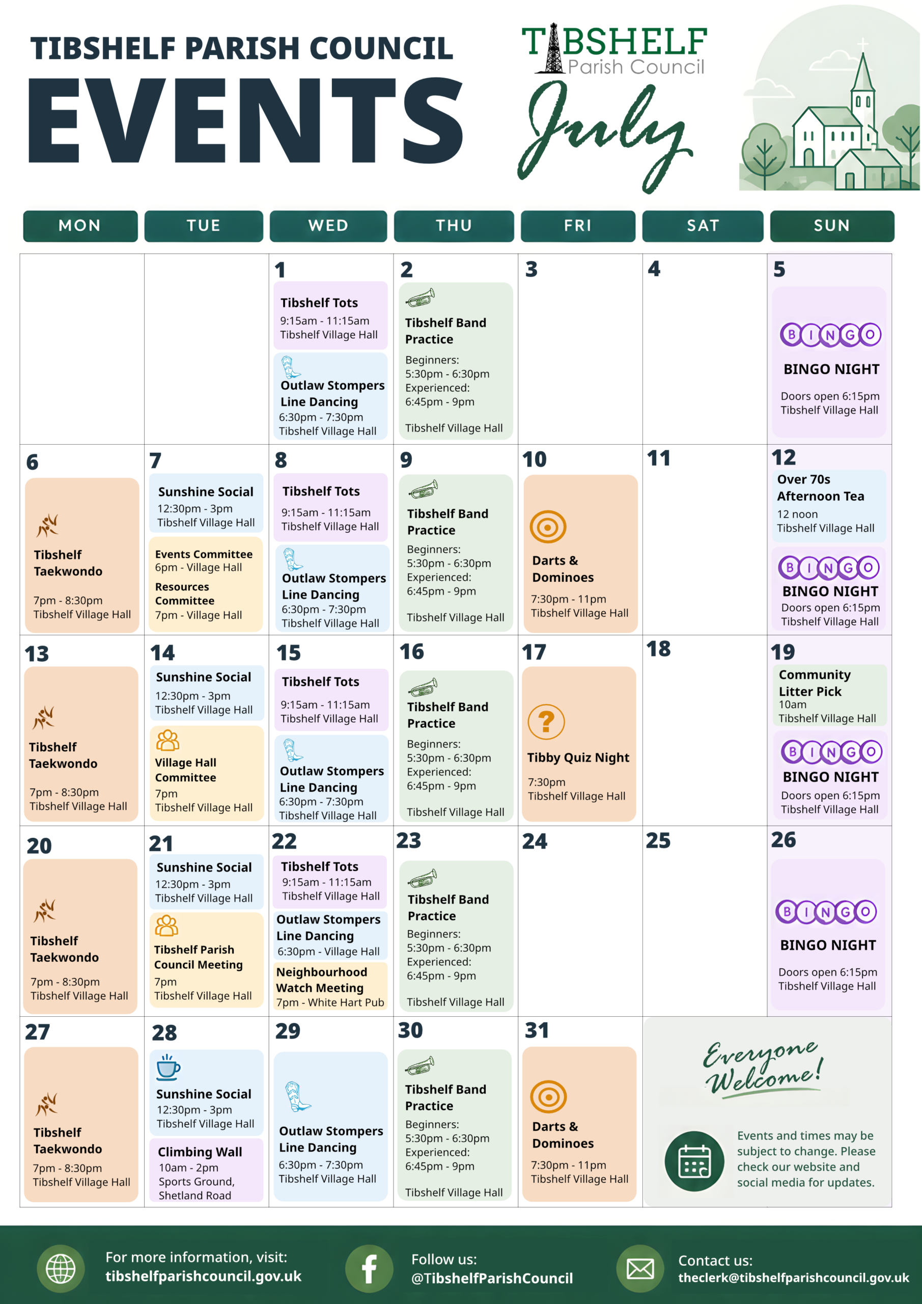 July Event Calendar