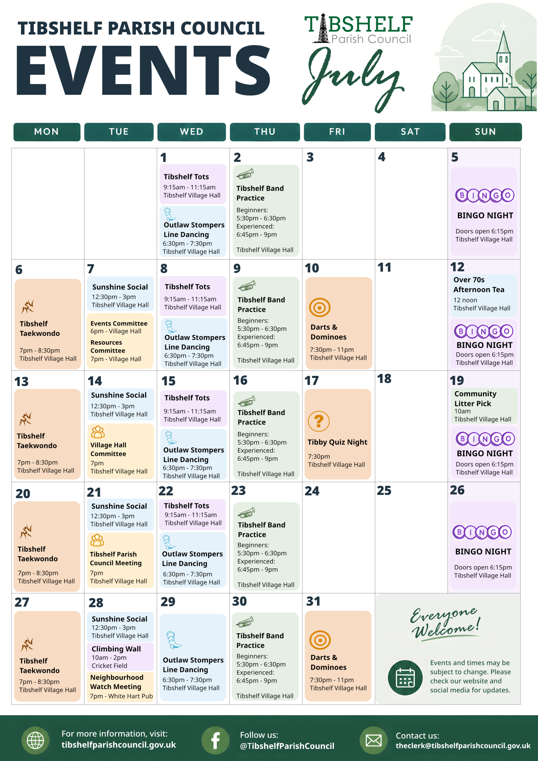 July Event Calendar