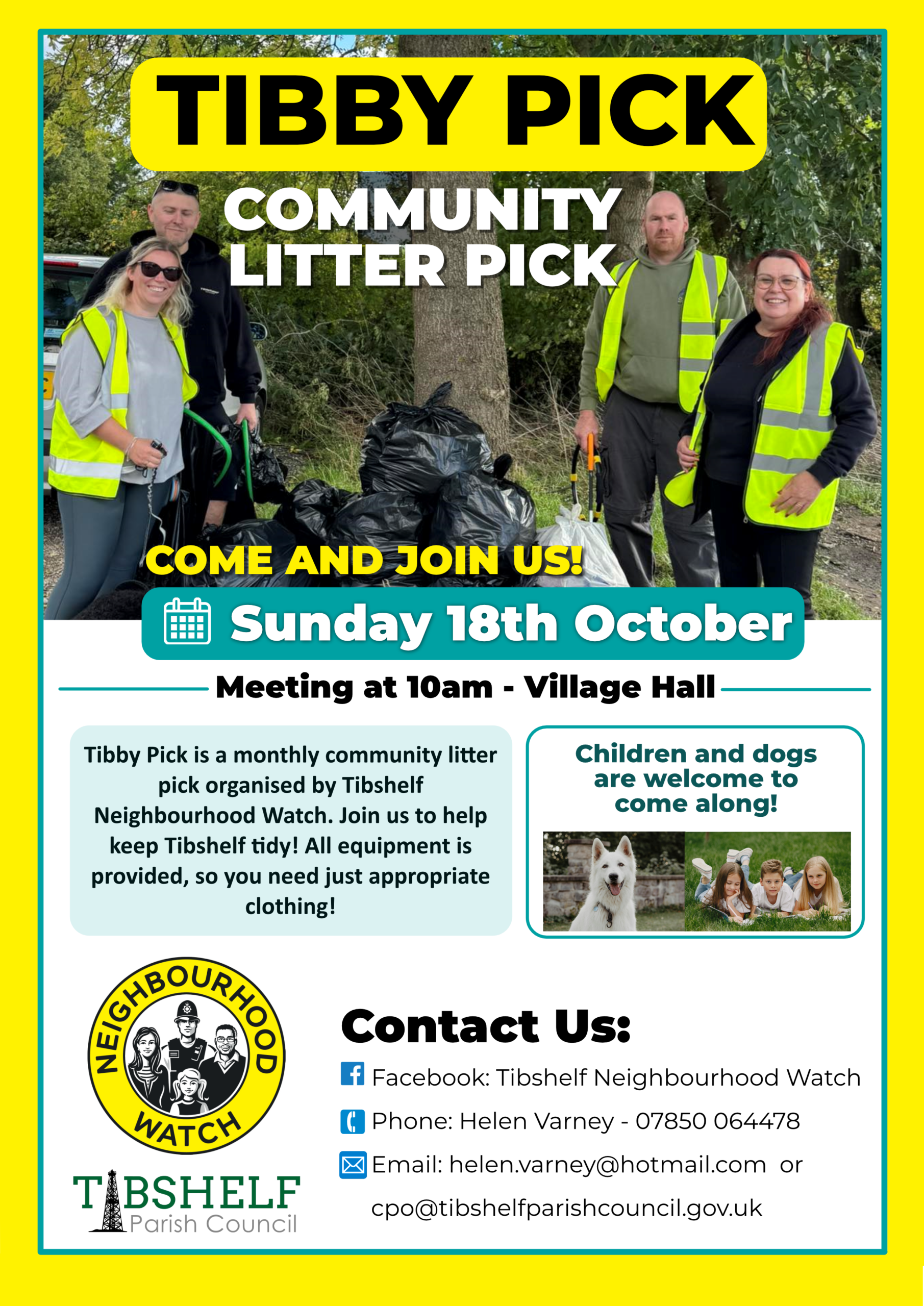 Community Litter Pick - Sunday 18th October, 10am, Village Hall